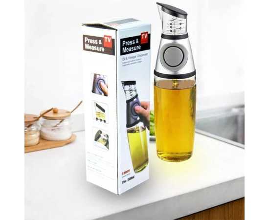 Oil Bottle Just Press & Measure For Cooking