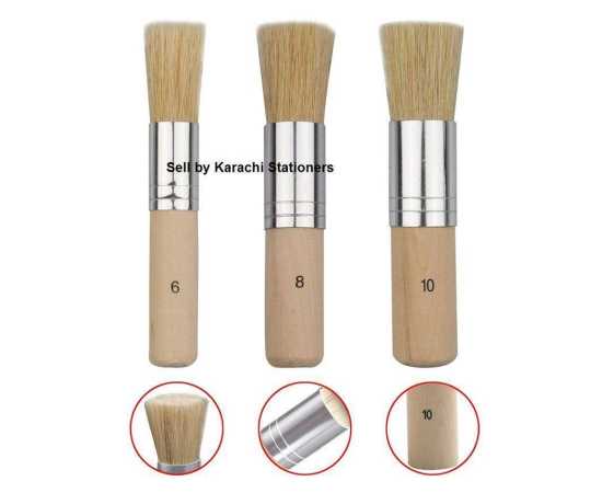 3 Pcs Keep Smiling Wooden Stencil Brushes for Art