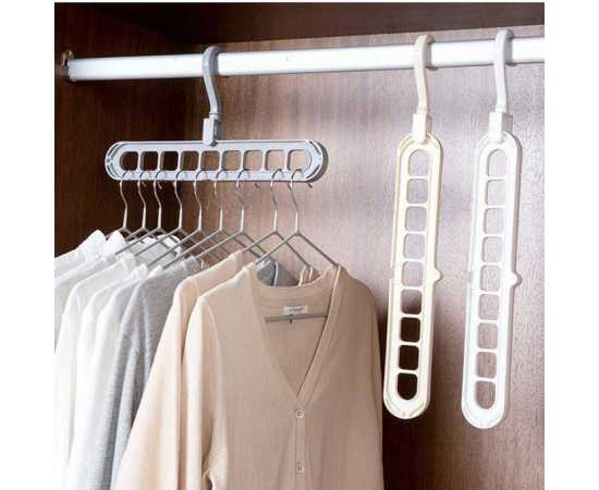 Pack of 5 - Multi port 360 Rotation Plastic Storage Clothes Hanger