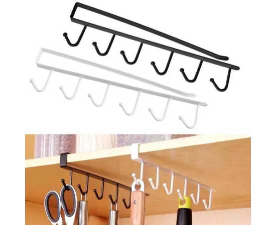 6 Hooks Metal Hanger For Kitchen