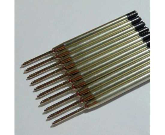 Pack of 10 - Black Ballpoint Pen Refills - Ink Black