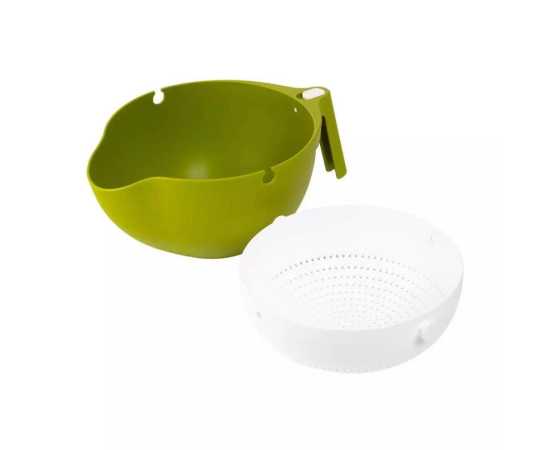 4 in 1 Rolling Colander Washer Strainer with Handle