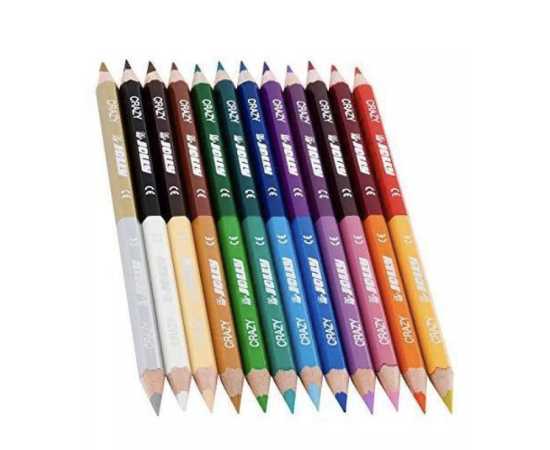 12 pcs - 24 Pencil Colors - Multicolor