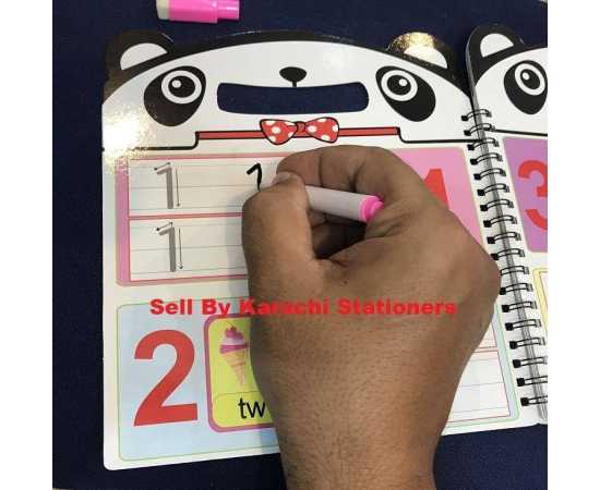 Magic Board with Marker and Duster Trace Numbers Educational Book