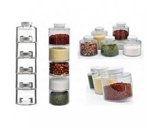 Spice Tower Pack Of 6 Self Stacking - Spice Storage Racks
