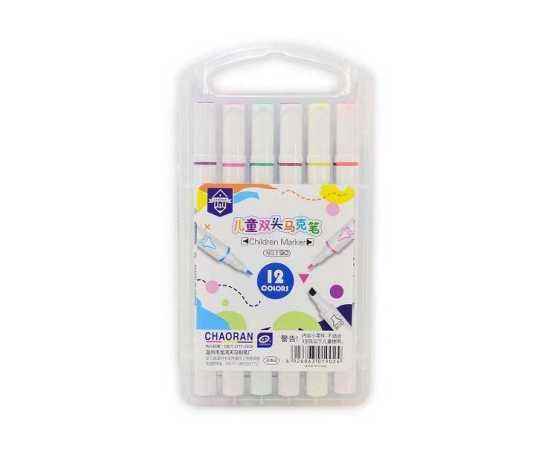 Set of 12 Twin Tip Fine and Broad Tip sketch double headed art marker