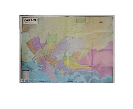 Karachi Map size 28inch x 40inchKarachi Map size 28inch x 40inch
