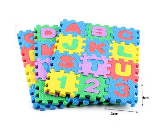 36Pcs Set 4Cmx4Cm Alphabet Letters Numbers Puzzle
