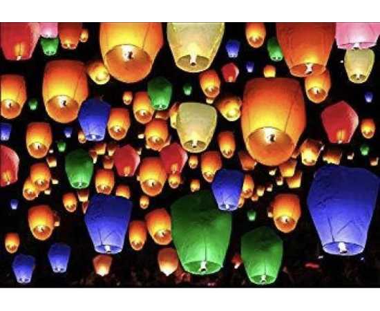 Pack of 6 - Sky Flying Lantern fire balloon For Parties