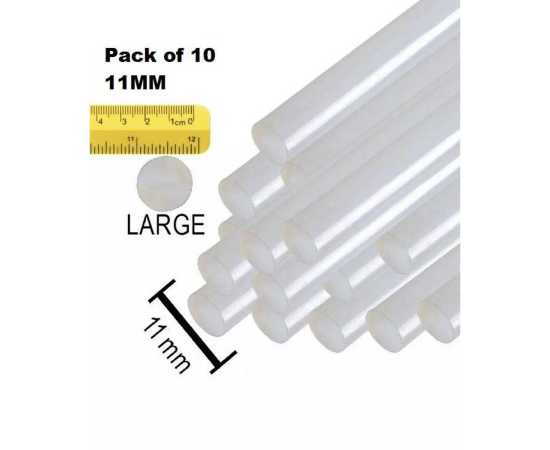 Pack of 10 - 11mm Large Glue Sticks
