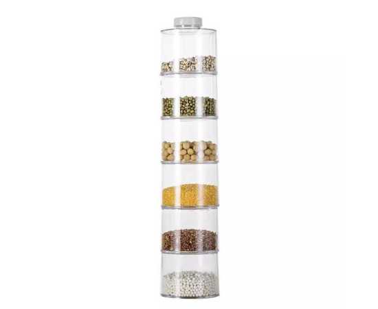 Spice Tower Pack Of 6 Self Stacking - Spice Storage Racks