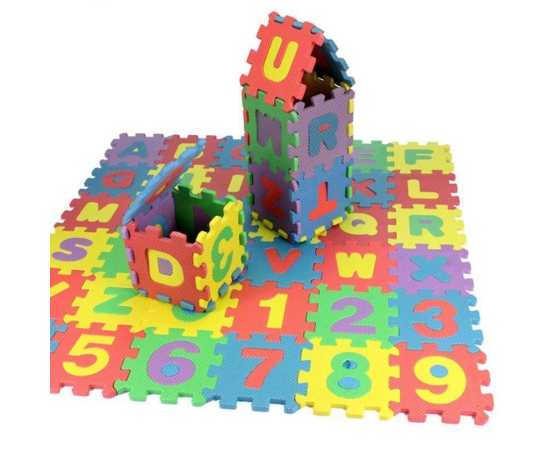 36Pcs Set 4Cmx4Cm Alphabet Letters Numbers Puzzle