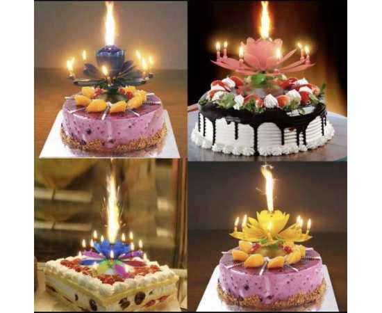 Flower Musical Cake Candle – Cake Decor - Party