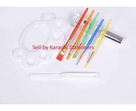 Painting Brush Palette Knife & Color - Set of 7 PCS