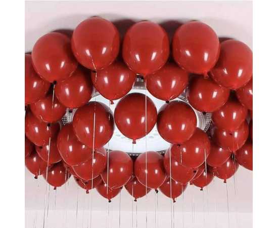 Pack of 100 Shining Red Romantic Wedding Room Balloons Set