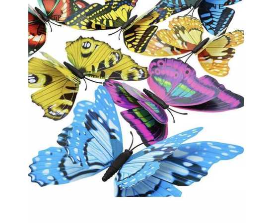 Pack of 12- 3D PVC Butterfly Wall Stickers Decoration