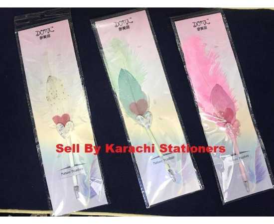Creative Ostrich Feather Ballpoint Pen Nikkah Pen Kawaii Ball Pens - 1 Piece