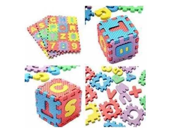36Pcs Set 4.7Cmx4.7Cm Alphabet Letters Numbers Puzzle