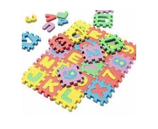 36Pcs Set 4.7Cmx4.7Cm Alphabet Letters Numbers Puzzle