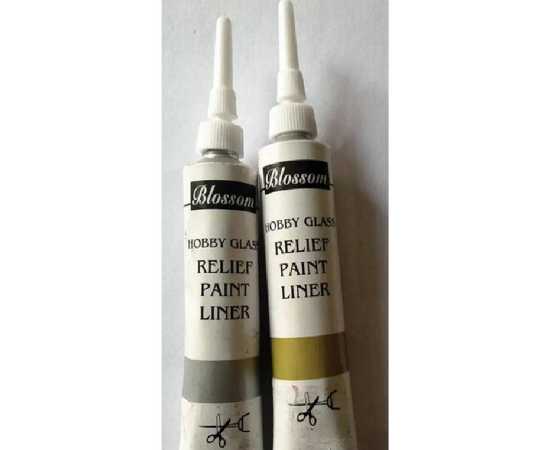 Glass Paint outliner Golden and Silver
