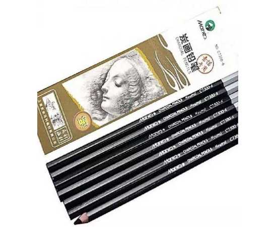 Pack Of 3 - Maries Charcoal Pencils - Medium (Natural)