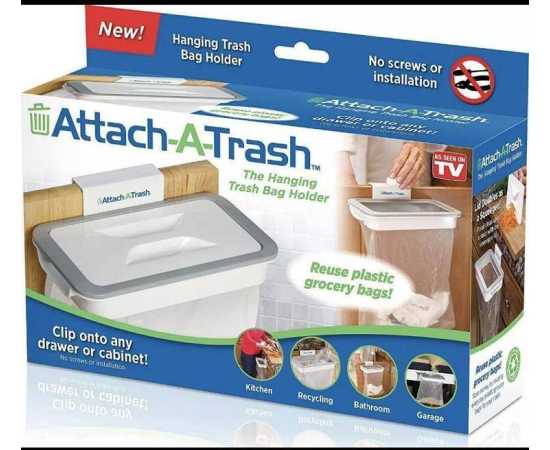 Hanging Attach A Trash Bag Holder attached with drawer