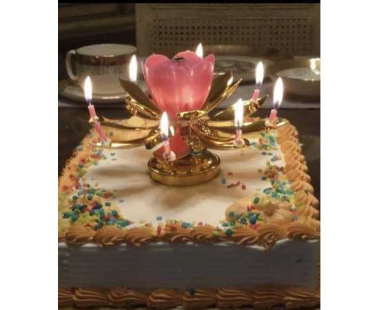 Flower Musical Cake Candle – Cake Decor - Party