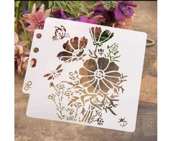 3pcs Different Designs Reusable Flower & leaves  - 1 Piece