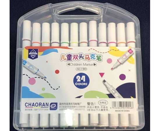 Set of 24 Twin Tip Fine and Broad Tip sketch double headed art marker