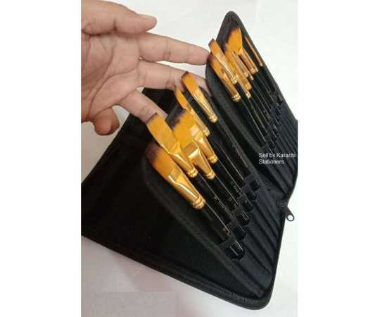15 Pcs Multi shapes Artist Paint Brush Set