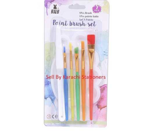 Painting Brush Palette Knife & Color - Set of 7 PCS