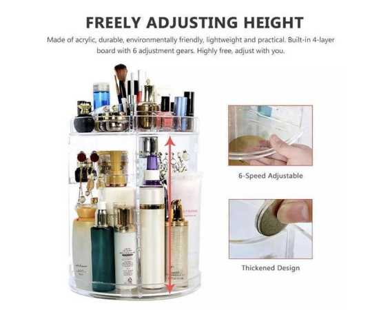 360 Degree Rotating Makeup Storage Rack360 Degree Rotating Makeup Sto360 Degree Rotating Makeup Storage Rackrage Rack