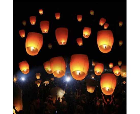 Pack of 6 - Sky Flying Lantern fire balloon For Parties