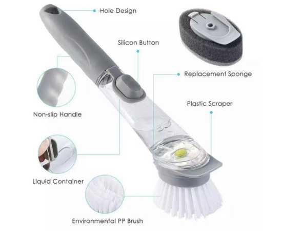 Automatic Liquid Filling Dish Washing Brush