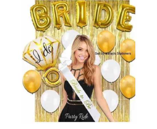 Bridal Shower Set - Bride to be foil balloon - Pack of 24