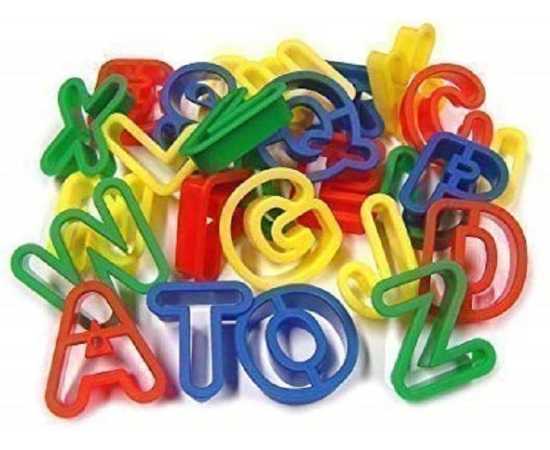 Pack of 26 A-Z Alphabet Letters ABC Play Dough Tools