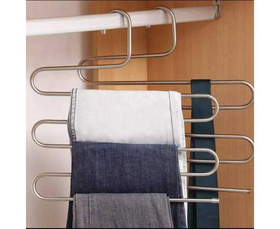 Stainless Steel Trousers Hanger - 5 Layers