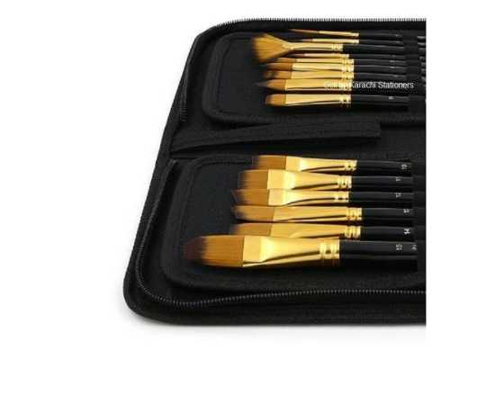 15 Pcs Multi shapes Artist Paint Brush Set