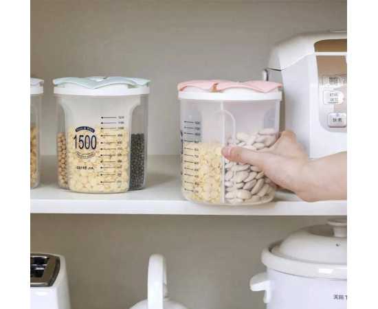 Multi Purpose Storage Jar With 3 Portion Compartment