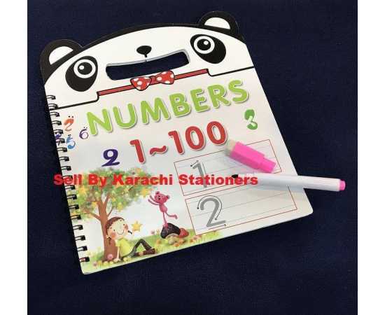 Magic Board with Marker and Duster Trace Numbers Educational Book