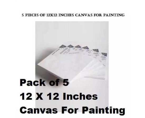 5 Pieces Of 12 X 12 Inches Canvas For Painting