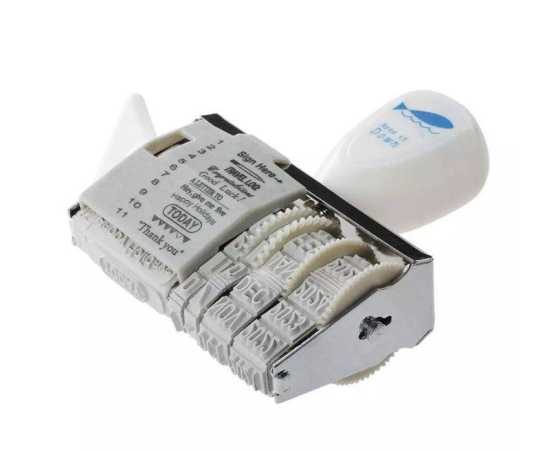 Shiny DIY Words and Date Wheel Rubber Dater Roller Stamp Stationery