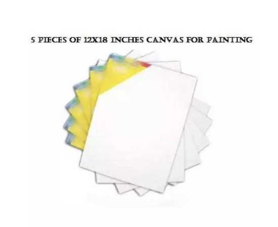 5 Pieces Of 12 X 18 Inches Canvas For Painting
