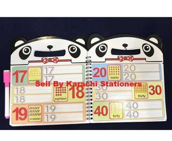 Magic Board with Marker and Duster Trace Numbers Educational Book