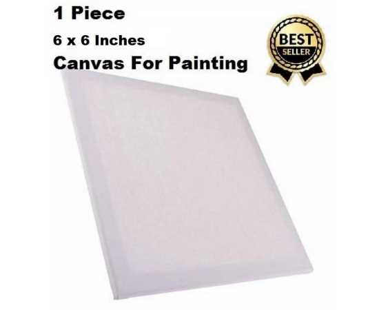 6 X 6 Inches Canvas For Painting - 1 Piece