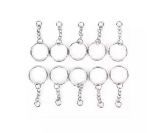 Pack of 10 Key Chain Ring Base for Making Key Chains
