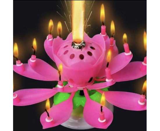 Flower Musical Cake Candle – Cake Decor - Party