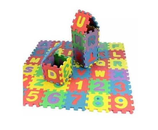 36Pcs Set 4.7Cmx4.7Cm Alphabet Letters Numbers Puzzle