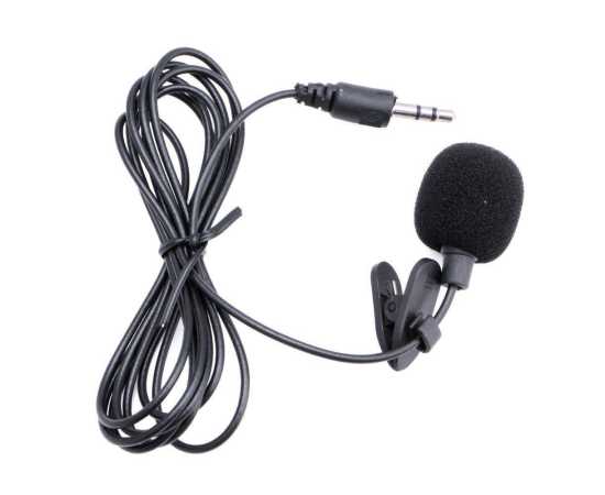 Generic 3.5mm Clip Microphone Collar Mike for Voice Recording