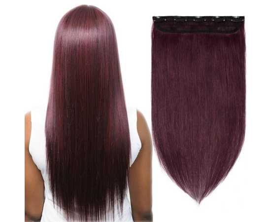 Girl & Women Very Long Maroon 30 Inch Hair Extensions 5 Clip